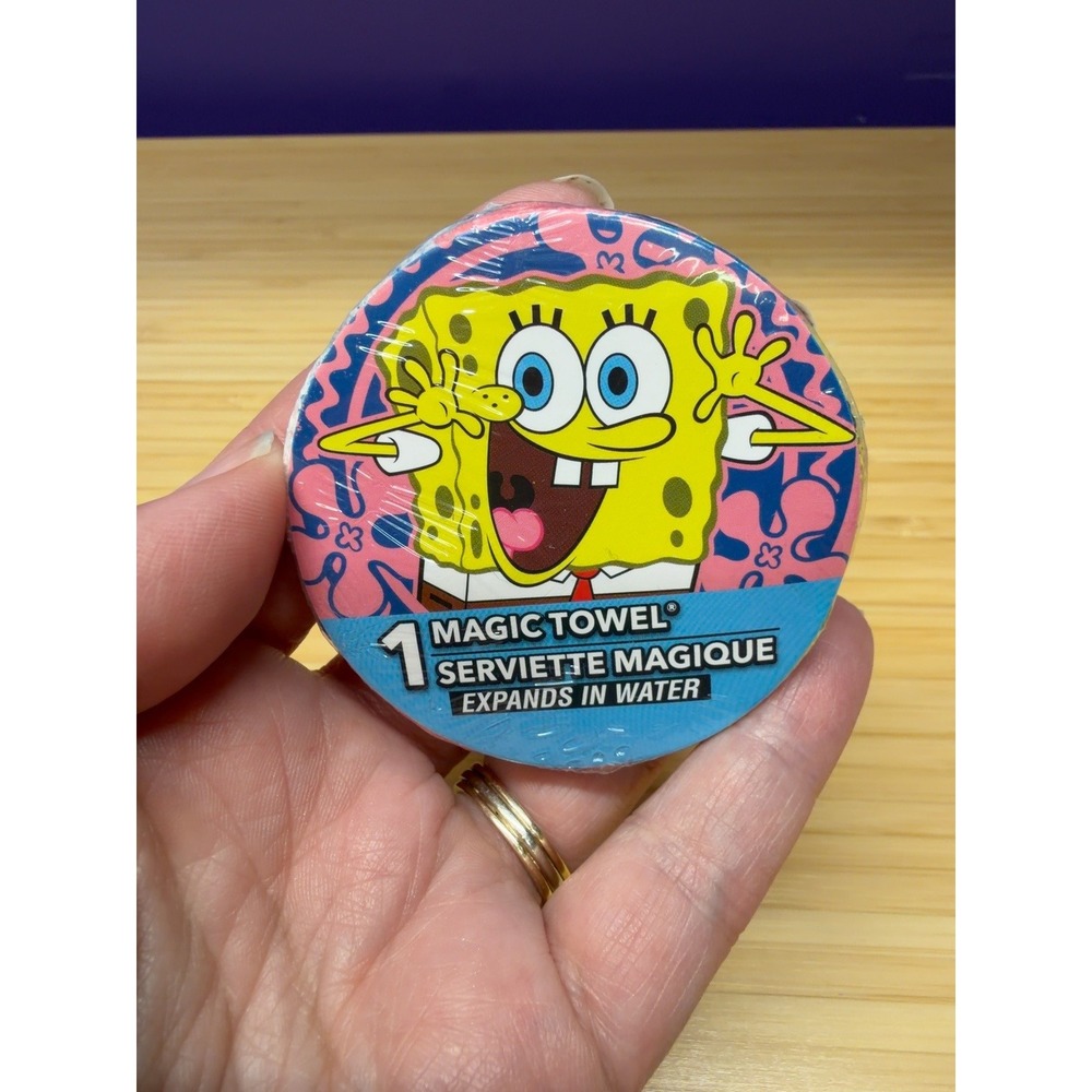 SpongeBob SquarePants Magic Towel 11x11 Cotton Washcloth New Sealed